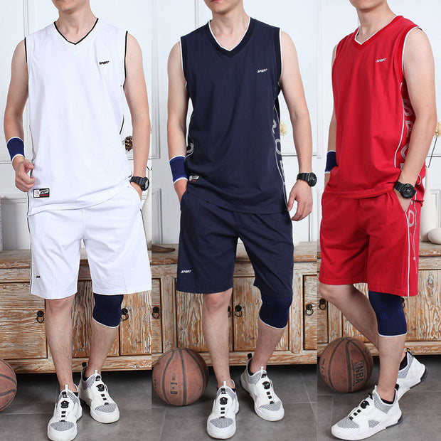 Men's Basketball Summer Sportswear Sleeveless Vest and Shorts sets