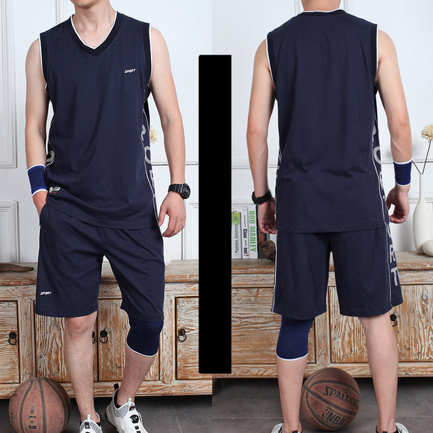 Men's Basketball Summer Sportswear Sleeveless Vest and Shorts sets